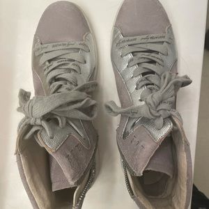 Dolce Vita Natty Glitter & Suede Sneakers